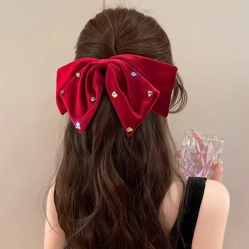 髪 飾り キラめき蝶結び ヘアクリップ