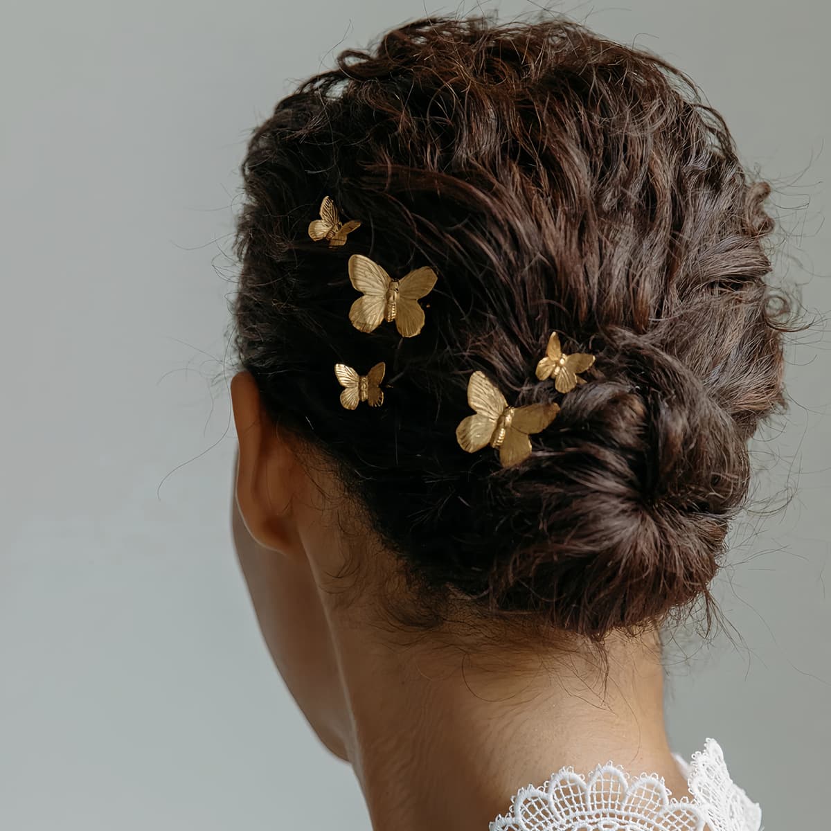髪 飾り 蝶々の舞い デザインヘアピンセット