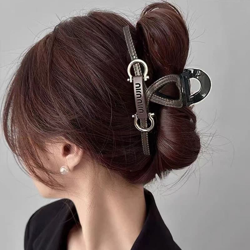 髪 飾り シンプルメタル留め金バレッタ