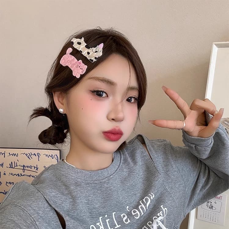 髪 飾り パピー&キャット パーティーヘアクリップ