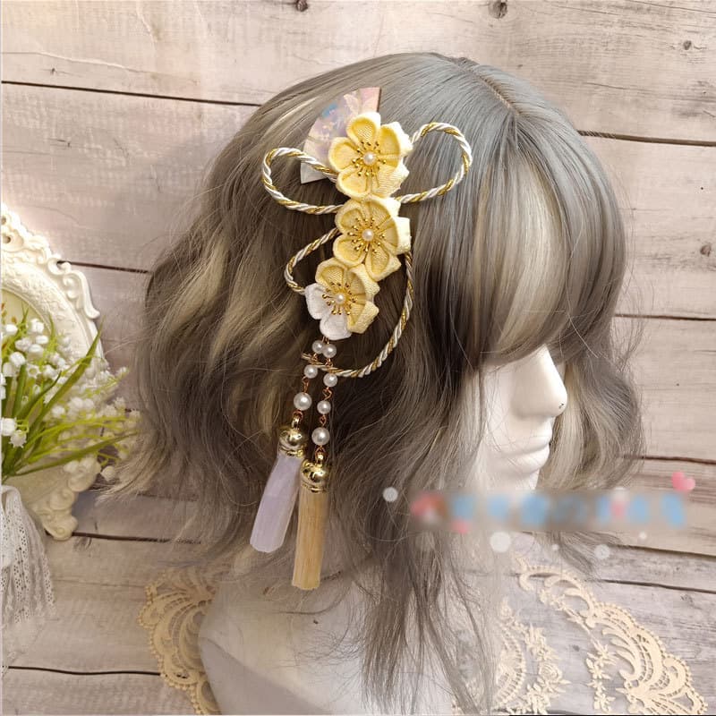 髪 飾り 梅花かんざし 房飾り