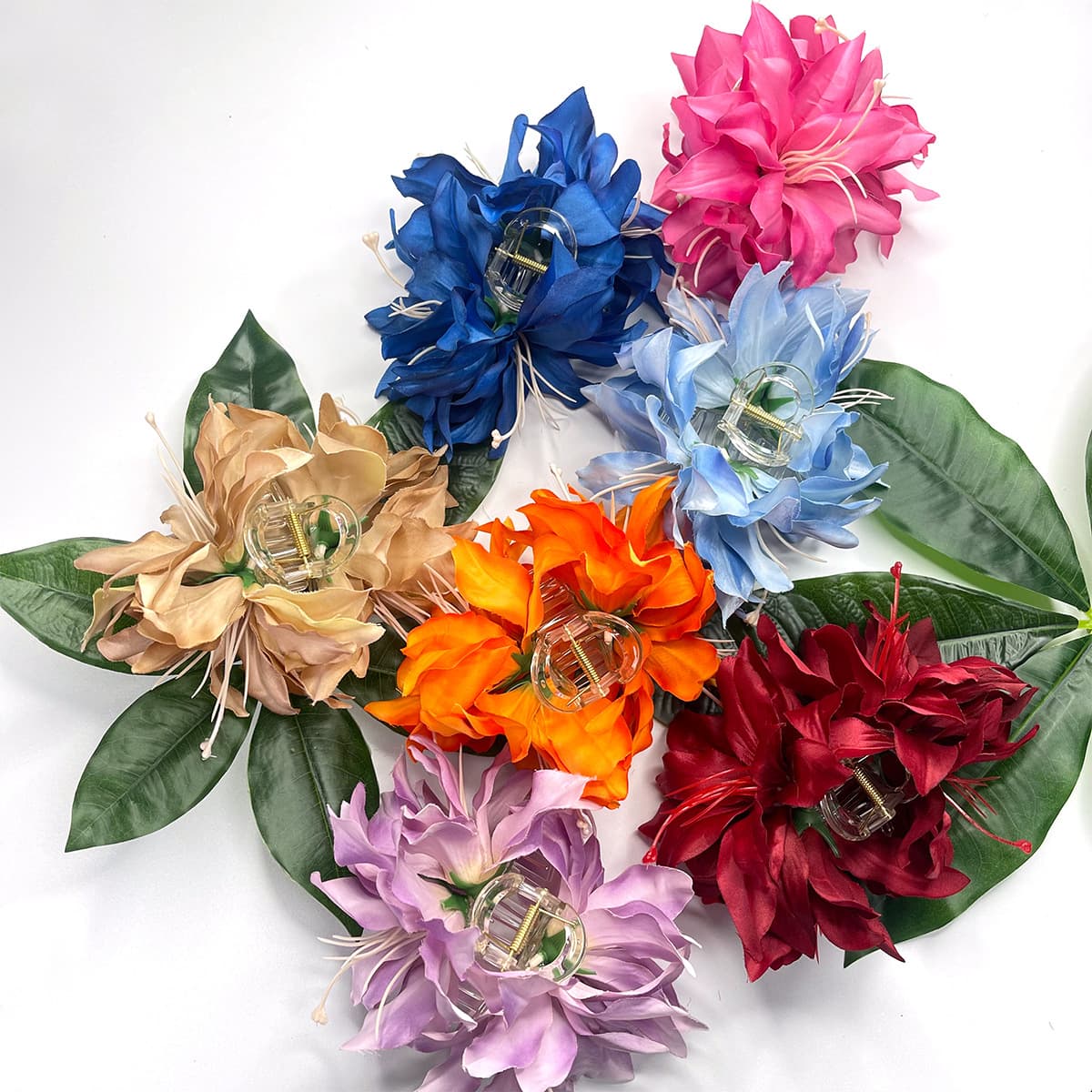 髪 飾り 魅惑の花びら クリップ留め髪飾り