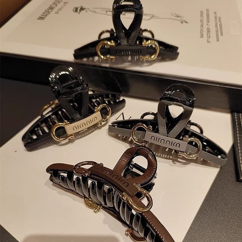 髪 飾り シンプルメタル留め金バレッタ