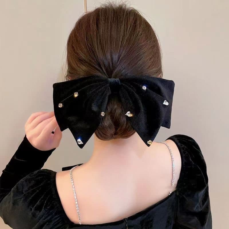 髪 飾り キラめき蝶結び ヘアクリップ