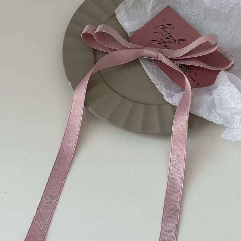 髪 飾り 上品な艶やかリボン髪飾り