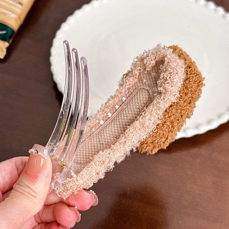 髪 飾り もこもこ動物のヘアクリップ