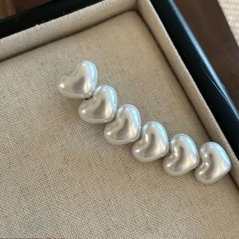 髪 飾り ハート型パール髪飾り