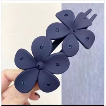 髪 飾り きらめき花びら バレッタ