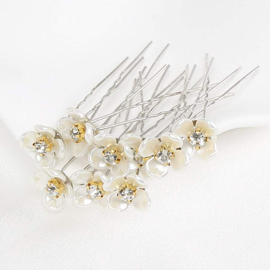 髪 飾り 可憐な花びら ヘアピン アクセサリー