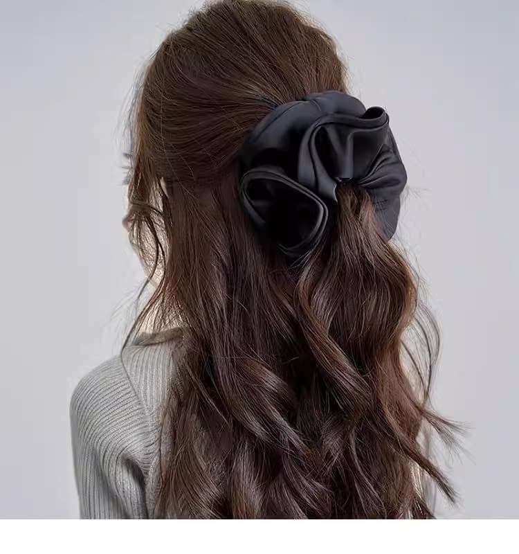 髪 飾り シフォン シャイニー リボン シュシュ