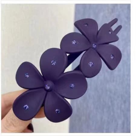 髪 飾り きらめき花びら バレッタ
