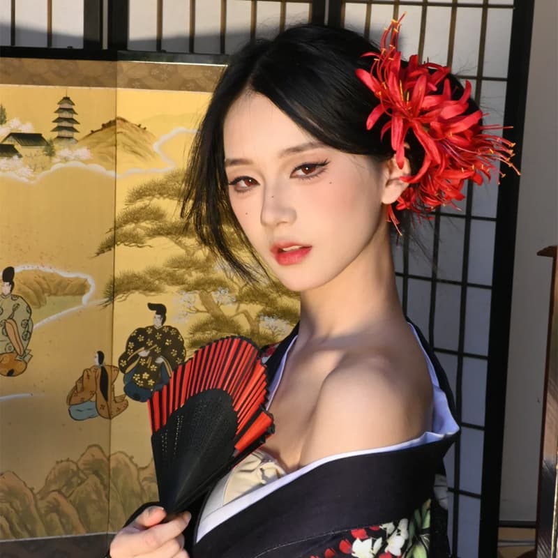 髪 飾り 花かんざし 蝶結び