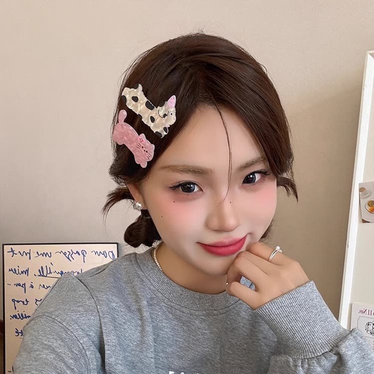 髪 飾り パピー&キャット パーティーヘアクリップ