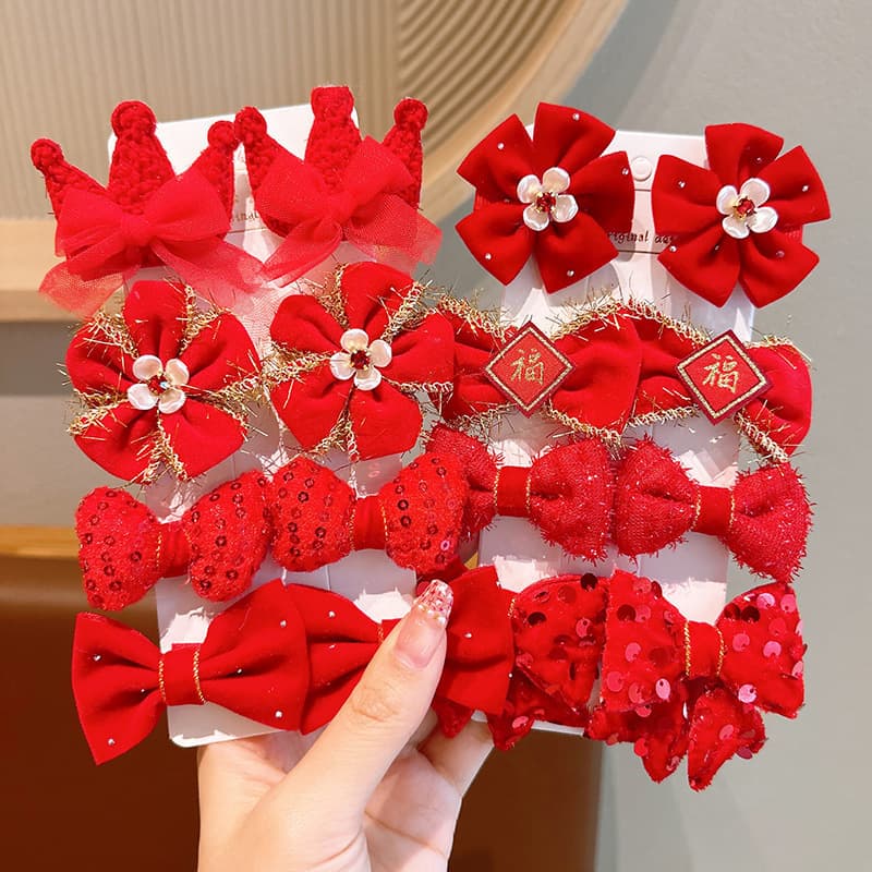 髪 飾り ちょうちょと花のキッズ髪飾りセット